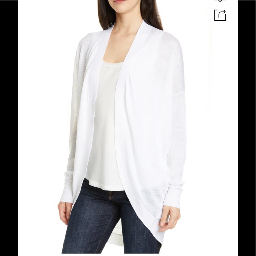 new! Theory | Linen Open Front Cardi ‘Sag Harbor’